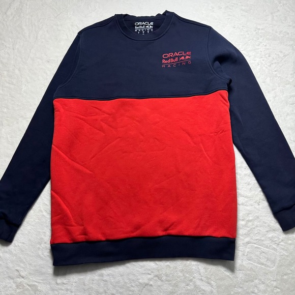 Oracle Red Bull Racing Sweatshirt Mens Size Small Blue Red Formula 1 Cars Speed - Picture 1 of 9